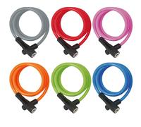 ABUS 3506K Key Coil Cable Lock/120cm in Assorted Colours - Bulk Pack 1