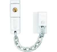 ABUS 39690 Lockable Door Chain Type SK79 White | Hardened special chain, 4-pin cylinder rotatable - for house and apartment door, left and right, also for glass insert