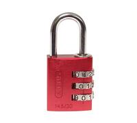 Abus 46578 145/30 30mm Aluminium Combination Padlock Red 46578 Abu14530Red