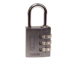 Abus 46585 145/30 30mm Aluminium Combination Padlock Titanium 46585 Abu14530Tit
