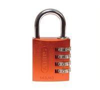 ABUS Combination Lock 145/40 - Aluminium Padlock, 4-Digit Code, Level 4 | For lockers, cupboards & toolboxes - corrosion-resistant body, spring-loaded handle, 41 mm wide, shackle ø 6 mm