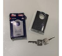 ABUS Padlock 83CS/55 - for Doors, Gates, cabinets and Much More. - Chrome-Plated Lock Body Made of Solid Brass - Additional Shackle Protection - incl. 2 Keys - Silver