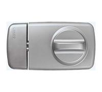 ABUS 532696 7010 S Door Lock with Rotating Thumb-Turn Silver | For entrance doors - stable oval latch made of solid steel, two-door closure, outer with key, inside with rotating knob