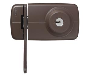 Abus 532771 7035 B Additional Door Lock with Double-Sided Cylinder and Locking Shackle, Brown