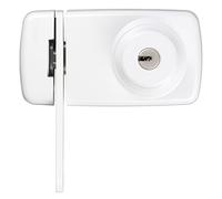 Abus 532795 7035 B Additional Door Lock with Double-Sided Cylinder and Locking Shackle, White