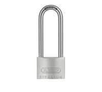 ABUS 54TI/40HB63 54 Lock Tag Padlock Padlock, Silver | Solid Titalium special aluminium housing, high-strength steel shackle with double shackle lock, lightweight and safe