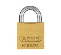 ABUS 55/25mm Brass Padlock Keyed Alike 5251 in Yellow Abus Yellow
