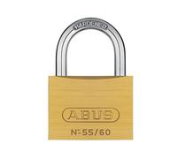 ABUS 55/60mm Brass Padlock in Yellow Abus Yellow