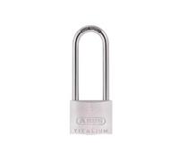 ABUS Padlock Titalium 64TI/50HB80 gl.-6511 - keyed Alike and with high Shackle - Basement Lock with Lock Body Made of Special Aluminium - Hardened Steel Shackle - ABUS Security Level 6