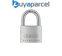 ABUS Titalium 64TI/50 padlock - basement lock with lock body made of special aluminium - hardened steel shackle - ABUS security level 6