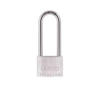 ABUS Titalium Padlock 80TI/40HB40 - with high Shackle - Basement Lock with Lightweight, Solid Lock Body Made of Special Aluminium - ABUS Security Level 6 - Silver