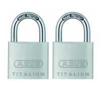 ABUS 64TI/30 Titalium Aluminum Alloy Padlock, Keyed Alike, Pack of 2