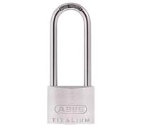 ABUS Padlock Titalium 64TI/50HB80 gl.-6512 - keyed Alike and with high Shackle - Basement Lock with Lock Body Made of Special Aluminium - Hardened Steel Shackle - ABUS Security Level 6