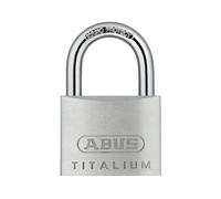 ABUS Titalium 64TI/50 padlock - basement lock with lock body made of special aluminium - hardened steel shackle - ABUS security level 6