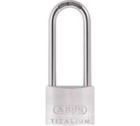 ABUS Titalium 64TI/50HB80 padlock with high shackle - basement lock with lock body made of special aluminium - hardened steel shackle - ABUS security level 6