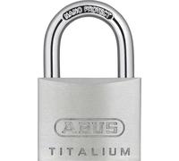ABUS Titalium 64TI/60 padlock - basement lock with lock body made of special aluminium - hardened steel shackle - ABUS security level 6