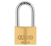 Abus Mechanical 65/40mm Brass Padlock 40mm Long Shackle Keyed Alike 6406