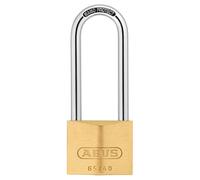 ABUS 65/40mm Brass Padlock 63mm Long Shackle Keyed Alike 6405