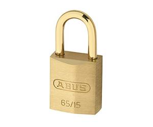 ABUS 65MB3070C Open Shackle Padlock | Solid brass lock, corrosion-resistant inner parts, automatic locking without key, 30 mm width.