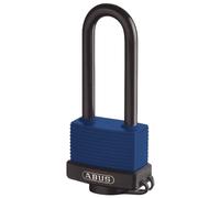 ABUS 70IB/45HB63 Weatherproof Brass Padlock - Long Stainless Steel Shackle - Aqua Safe Marine Grade - Corrosion Resistant - Plastic Coated