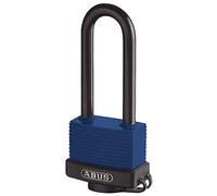 ABUS 70IB/45HB63 Weatherproof Brass Padlock - Long Stainless Steel Shackle - Aqua Safe Marine Grade - Corrosion Resistant - Plastic Coated - Security Level 5