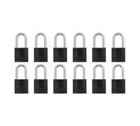 Abus 72HB/40-40 KDx6 19318 Aluminum Padlock 72 Series, Body Width Shackle Diameter: 1/4" Shackle Clearance: 1 17/32", Black-1.5" Shackle, 6 Piece