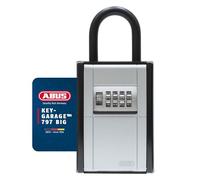 ABUS 797 KeyGarage Big with Shackle - Portable Key Lock Box - Secure Storage for up to 38 Keys - Weather-Resistant - Ideal for Realtors, Airbnb, Vacation Homes - Large Capacity - Silver