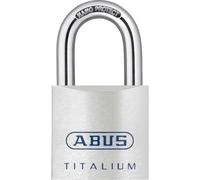 ABUS Titalium padlock 80TI/50 - Cellar lock with lightweight, solid lock body made of special aluminium - ABUS security level 8 - Silver