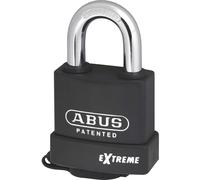 ABUS Padlock Extreme 83WP/63 - Weatherproof - Extreme Corrosion Protection and Sheathing - Hardened Special Steel - ABUS Security Level 9 - Black
