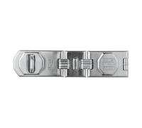 ABUS ABU110195HS 110/195 Hinged Hasp & Staple, Steel, Polished, Round, 19.5x4.5x1.25 cm, 0.75 lbs, Tools Lock
