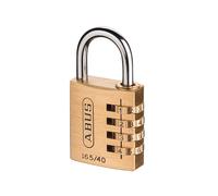 ABUS Combination Lock 165/40 - Brass Padlock - with Individually Adjustable Combination Code - Ideal for School, Gym, Garage - Suitcase/Locker - ABUS Security Level 4
