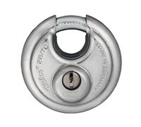 ABUS Discus Padlock 26/70 - Heavy Duty Padlock - Weatherproof - with Drill and Pull-Protected Cylinder - keyed - ABUS Security Level 8 - Silver