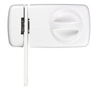 ABUS Additional Door Lock 7030 with Locking Bar & Rotary Knob - White