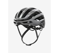 ABUS AirBreaker 2.0 road bike helmet - Lightweight bicycle helmet focusing on ventilation, aerodynamics, safety and comfort for professional cycling - for women and men - Size L, Silver