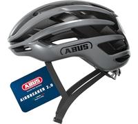 ABUS AirBreaker 2.0 Lightweight Road Bike Helmet, Graphite Silver, Size L