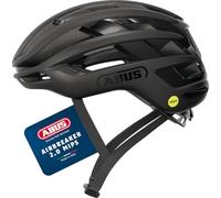 ABUS AirBreaker 2.0 MIPS road bike helmet - lightweight bike helmet with a focus on ventilation, aerodynamics, safety and comfort for professional cycling - for women and men - size M, black