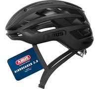 ABUS AirBreaker 2.0 road bike helmet - Lightweight bicycle helmet focusing on ventilation, aerodynamics, safety and comfort for professional cycling - for women and men - Size S, black