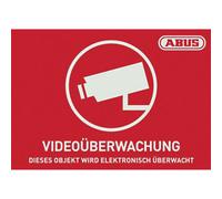 ABUS AU1421 Warning Label CCTV German 74x52.5mm Video Surveillance...