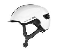 ABUS Bicycle Helmet HUD-Y with Rear Light, shiny white, L