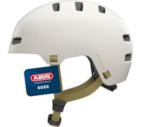 ABUS XOXO ECO Bike Helmet - city Helmet in Skater look - Helmet for Skateboard, Bike, scooter - all components partially or completely recycled - for Teenagers and Adults - Size S, taupe