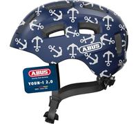 ABUS Bicycle Helmet Youn-I 2.0, Blue Anchor Pattern, Size S