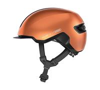 ABUS Bike Helmet HUD-Y with Rear Light, Goldfish Orange, S
