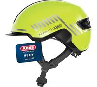 ABUS Bike Helmet HUD-Y with Rear Light, Signal Yellow, S