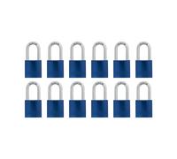 ABUS Blue 72/40HB40 Lockout Tagout Padlock w/ 1.5" Shackle, 12 Pack, Keyed Alike, 12 Padlocks with 24 Keys