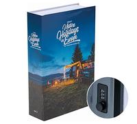 ABUS Book Safe with Combination Lock - Secret Compartment for Valuables - Concealed as a Book - with Steel Cash Box - Blue