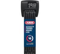ABUS Bordo 6000C LED folding lock with SH lock holder - foldable bike lock with illuminated numerical code - ABUS security level 10 - length 90 cm