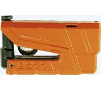 ABUS Brake disc lock Granit Detecto XPlus 8077 - Motorcycle lock with alarm, illuminated key and XPlus cylinder - security level 18 - Orange