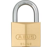 ABUS Brass Padlock 65/40 with Lock Body Made of Solid Brass, for Garage, School, Gym - Hardened Steel Shackle - keyed - ABUS Security Level 5 - Brass
