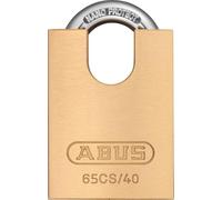 ABUS Brass Padlock 65CS/40 - Hardened Steel Shackle, Security Level 4 | Solid brass body, NANO PROTECT™ coated shackle, chrome-plated cylinder - 40 mm width, 180 g, for doors & gates