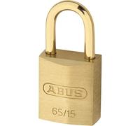 ABUS Brass Padlock 65MB/15 - for Bags, suitcases, caskets, Cassettes and Much More. - Brass Lock Body and Shackle - ABUS Security Level 3